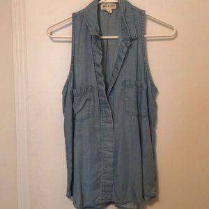 Cloth and Stone Chambray Sleeveless Shirt